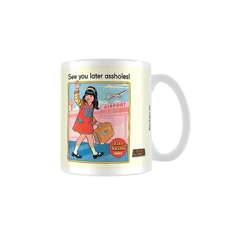 Mug Fun de Steven Rhodes - See You Later Assholes - pour Indifférent - blanc - Steven Rhodes