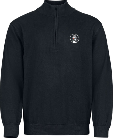 Pull tricoté  de The Little Mole - La Petite Taupe - Pull Col Camionneur - S à 3XL - pour Homme - noir - The Little Mole