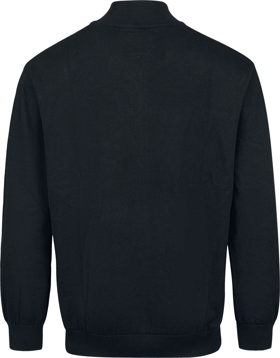 Pull tricoté  de The Little Mole - La Petite Taupe - Pull Col Camionneur - S à 3XL - pour Homme - noir - The Little Mole - View 2
