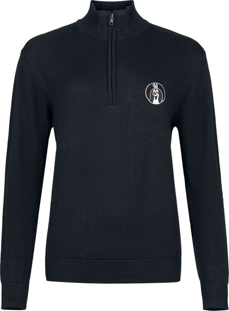 Sweat-shirt  de The Little Mole - La Petite Taupe - Pull Col Camionneur - S à 3XL - pour Femme - noir - The Little Mole
