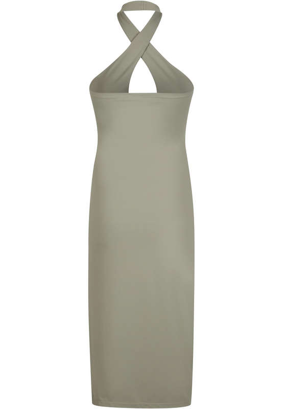 Robe mi-longue  de Urban Classics - Robe Dos-Nu Croisé - XS à XL - pour Femme - olive - Urban Classics - View 2