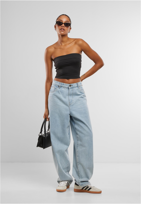 Top  de Urban Classics - Crop Top Bandeau - XS à XL - pour Femme - noir - Urban Classics - View 2