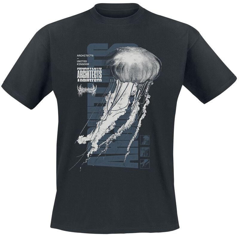 T-Shirt Manches courtes  de Architects - Jellyfish - XL à XXL - pour Homme - noir - Architects
