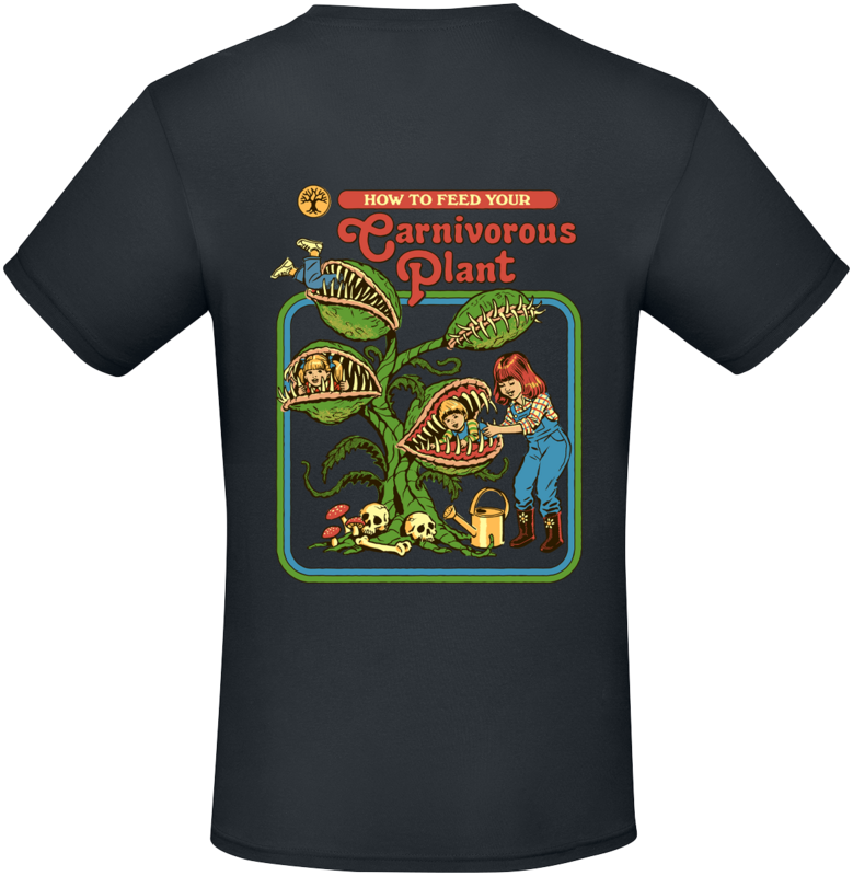T-Shirt Manches courtes Fun de Steven Rhodes - Carnivorous Plant - S à XXL - pour Homme - noir - Steven Rhodes - View 2