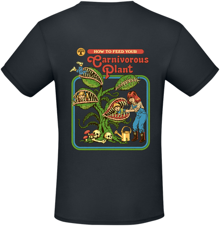 T-Shirt Manches courtes Fun de Steven Rhodes - Carnivorous Plant - S à XXL - pour Homme - noir - Steven Rhodes - View 2