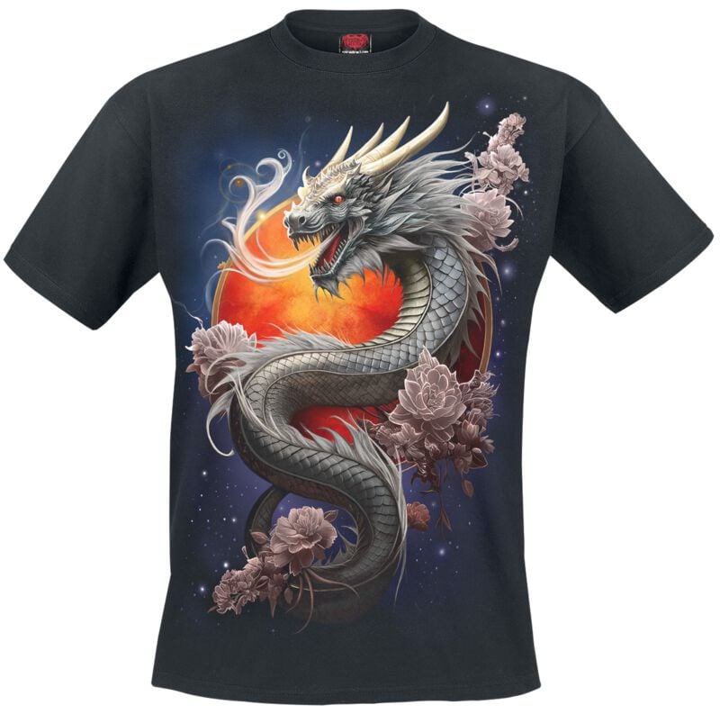 T-Shirt Manches courtes  de Spiral - Sun Dragon - S à 4XL - pour Homme - noir - Spiral