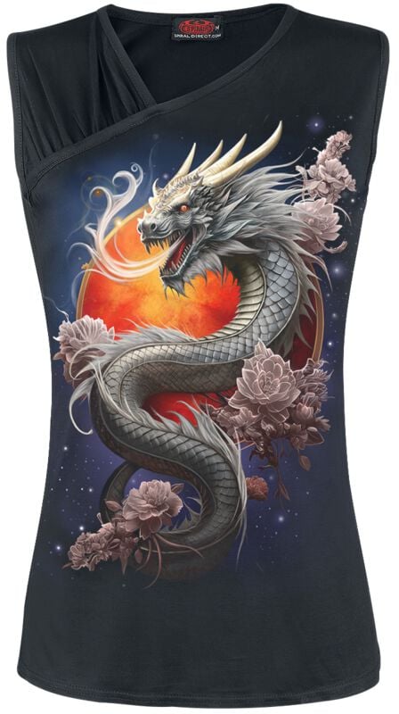 Top  de Spiral - Sun Dragon - M à XXL - pour Femme - noir - Spiral