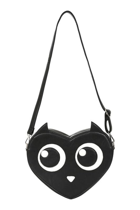 Sac à main Gothic de Banned Alternative - Nocturnal Feline Convertible - pour Femme - noir/blanc - Banned Alternative
