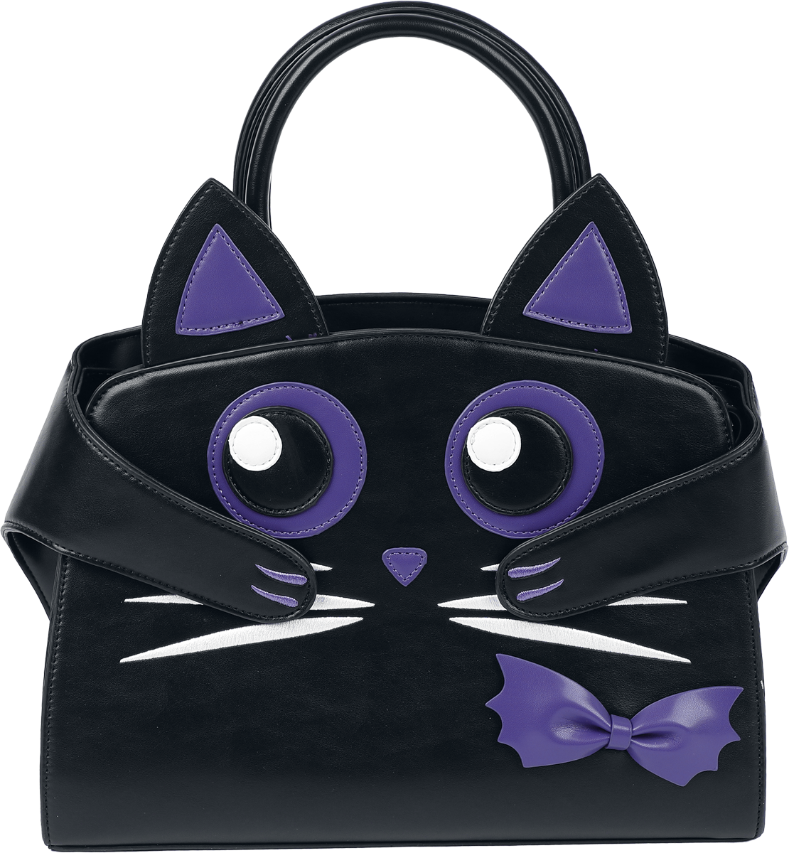 Sac à main Gothic de Banned Alternative - Mystic Cat - pour Femme - noir/lilas - Banned Alternative - View 2