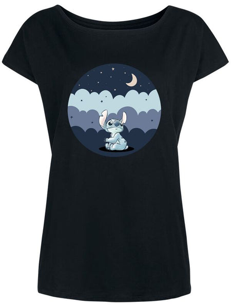 T-Shirt Manches courtes Disney de Lilo & Stitch - Moonlover - S à XXL - pour Femme - noir - Lilo & Stitch