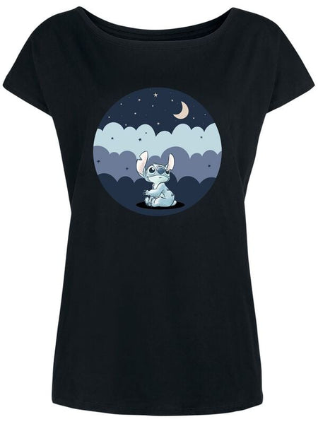 T-Shirt Manches courtes Disney de Lilo & Stitch - Moonlover - S à XXL - pour Femme - noir - Lilo & Stitch