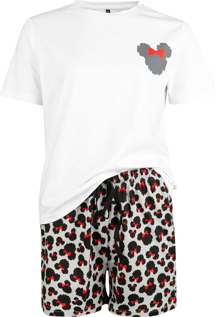 Pyjama Disney de Mickey & Minnie Mouse - Minnie - Imprimé Léopard - S à XXL - pour Femme - multicolore - Mickey & Minnie Mouse
