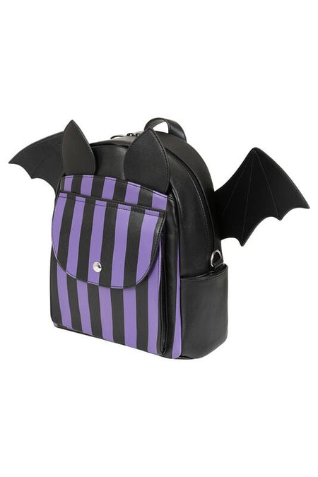 Sac à dos Gothic de Banned Alternative - Nightfall Bat - pour Femme - lilas/noir - Banned Alternative