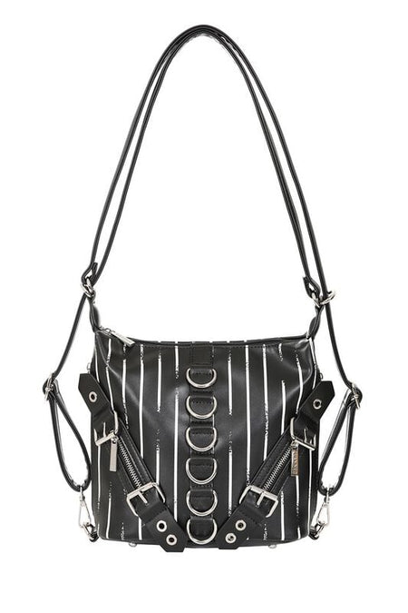 Sac à dos Gothic de Banned Alternative - Twisted Halo Convertible - pour Femme - noir/blanc - Banned Alternative