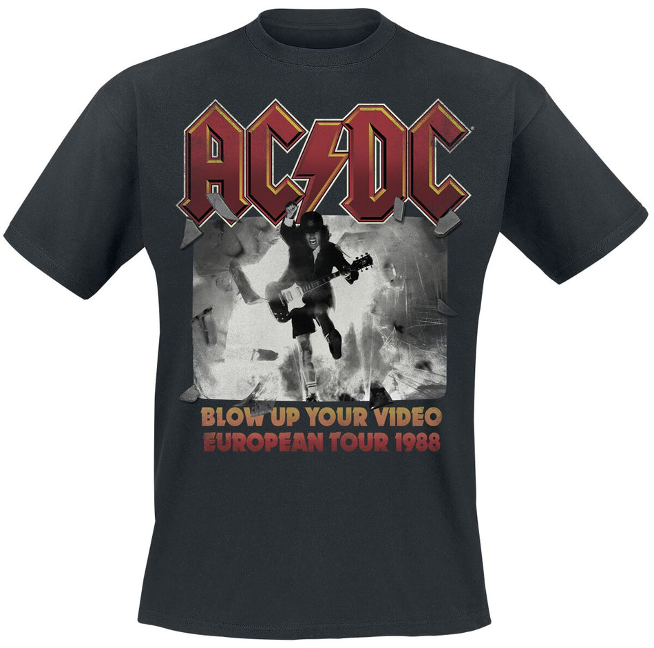 T-Shirt Manches courtes  de AC/DC - European Tour 1988 - S à 5XL - pour Homme - noir - AC/DC