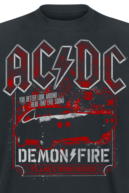 T-Shirt Manches courtes  de AC/DC - Demon Fire Hell - S à 3XL - pour Homme - noir - AC/DC - View 2