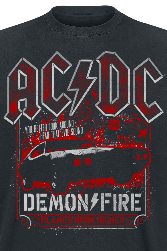 T-Shirt Manches courtes  de AC/DC - Demon Fire Hell - S à 3XL - pour Homme - noir - AC/DC - View 2
