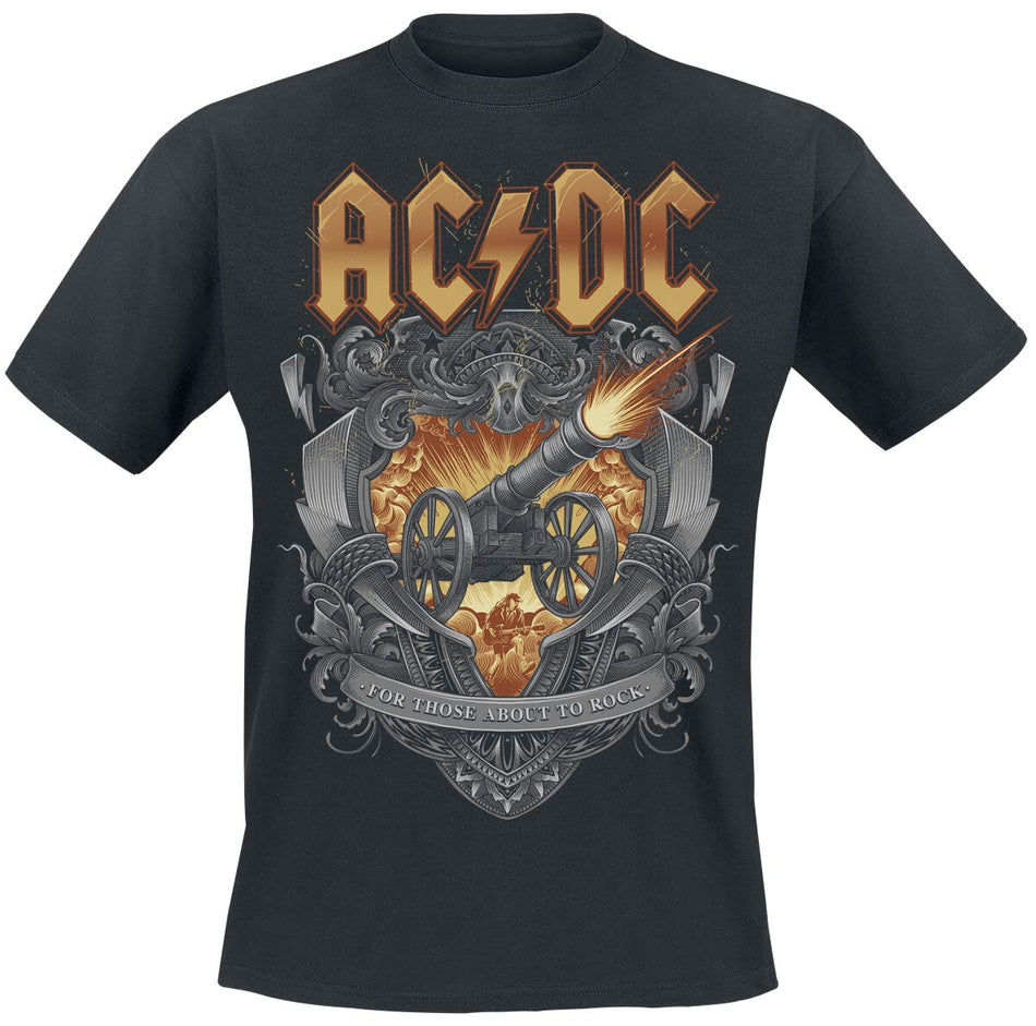 T-Shirt Manches courtes  de AC/DC - About To Rock Ornaments - S à 3XL - pour Homme - noir - AC/DC