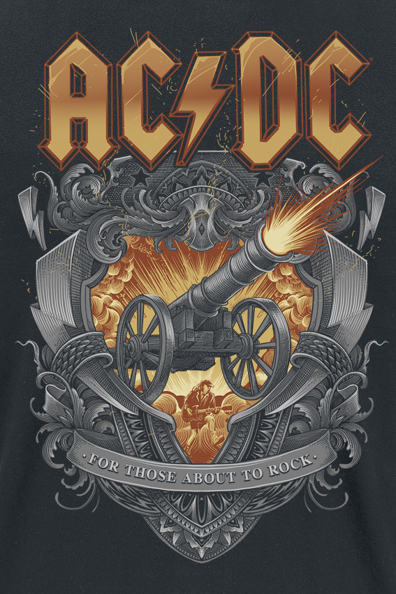 T-Shirt Manches courtes  de AC/DC - About To Rock Ornaments - S à 3XL - pour Homme - noir - AC/DC - View 2