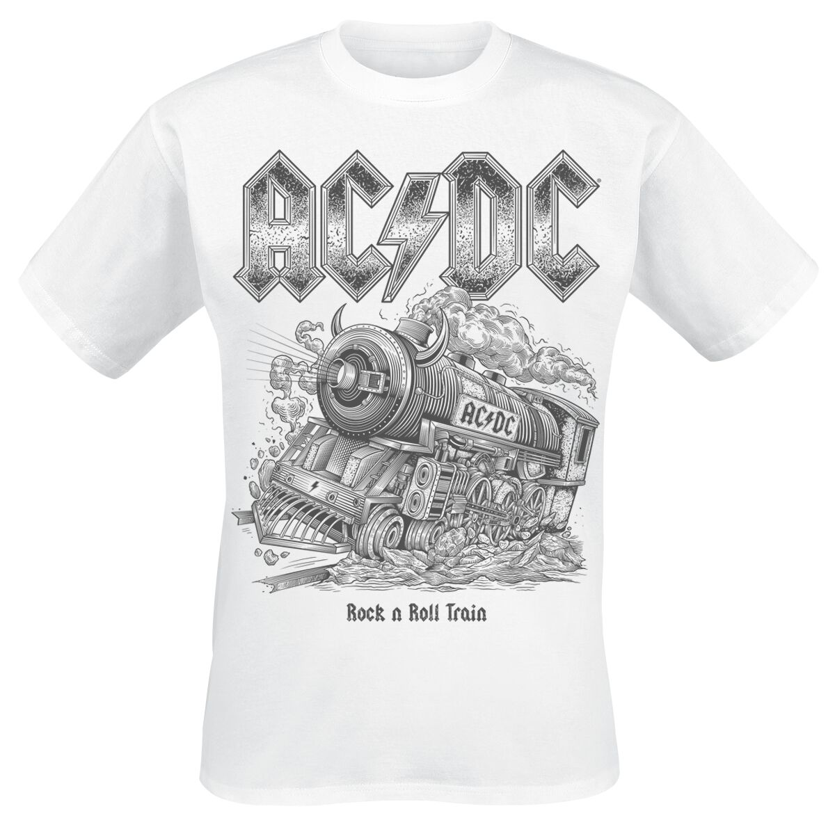T-Shirt Manches courtes  de AC/DC - RNR Train - S à 4XL - pour Homme - blanc - AC/DC