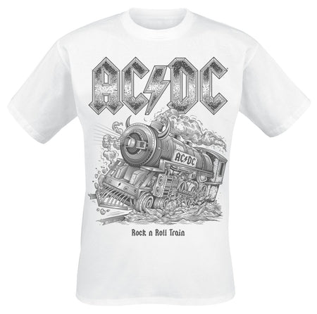 T-Shirt Manches courtes  de AC/DC - RNR Train - S à 4XL - pour Homme - blanc - AC/DC