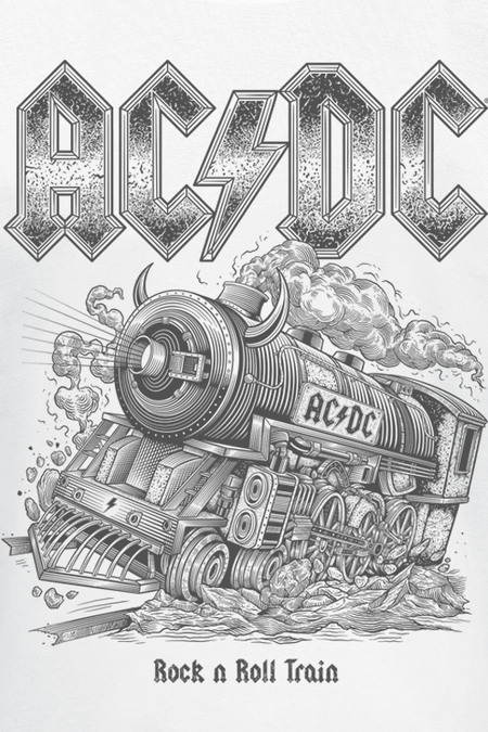 T-Shirt Manches courtes  de AC/DC - RNR Train - S à 4XL - pour Homme - blanc - AC/DC - View 2