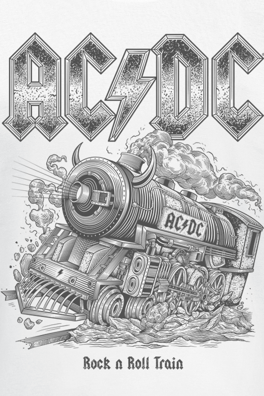 T-Shirt Manches courtes  de AC/DC - RNR Train - S à 4XL - pour Homme - blanc - AC/DC - View 2