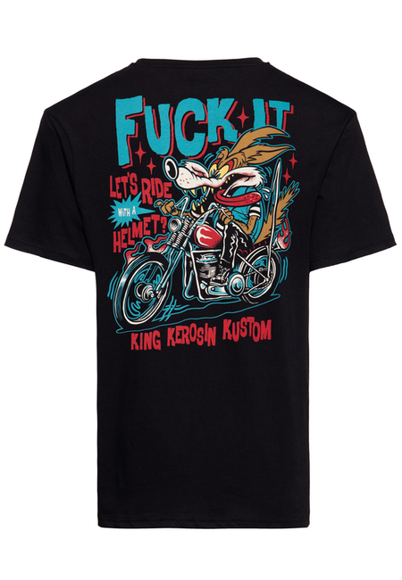 T-Shirt Manches courtes Rockabilly de King Kerosin - Fuck It - T-Shirt - S à 4XL - pour Homme - noir - King Kerosin - View 2