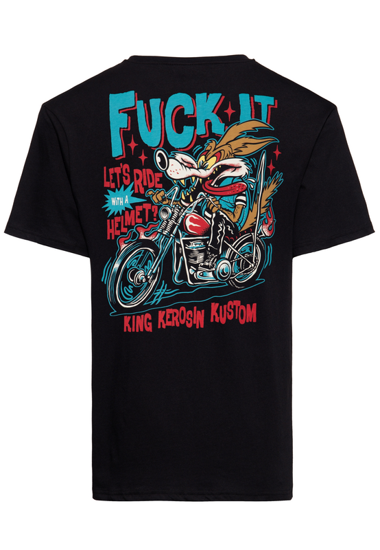 T-Shirt Manches courtes Rockabilly de King Kerosin - Fuck It - T-Shirt - S à 4XL - pour Homme - noir - King Kerosin - View 2