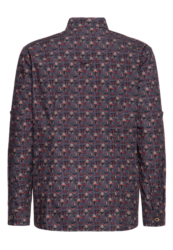 Chemise manches longues Rockabilly de King Kerosin - Kustom Kulture - Chemise - S à 3XL - pour Homme - gris - King Kerosin - View 2