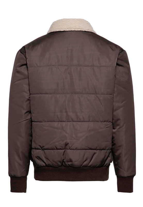 Veste d'hiver Rockabilly de King Kerosin - Californian Rebel - Doudoune - S à 3XL - pour Homme - marron - King Kerosin - View 2