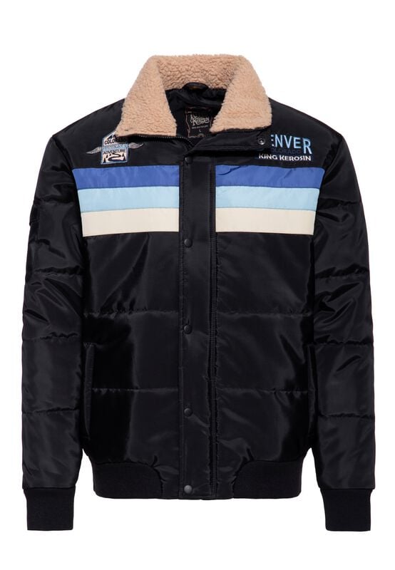 Manteau d'hiver Rockabilly de King Kerosin - Colorado Puffer Jacket - S à XXL - pour Homme - anthracite - King Kerosin