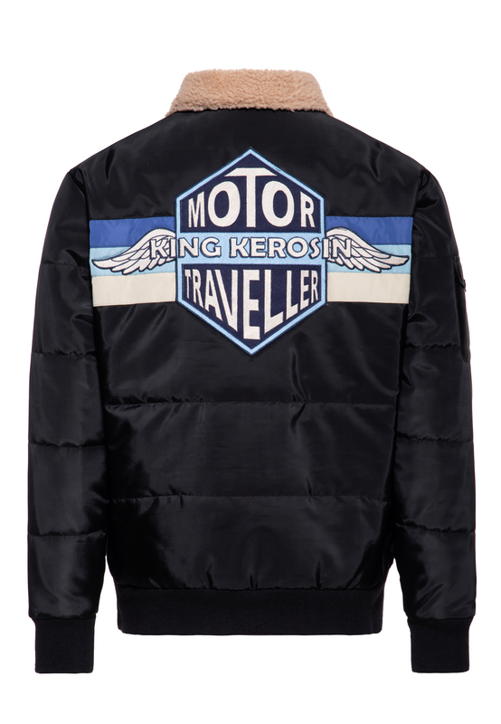 Manteau d'hiver Rockabilly de King Kerosin - Colorado Puffer Jacket - S à XXL - pour Homme - anthracite - King Kerosin - View 2