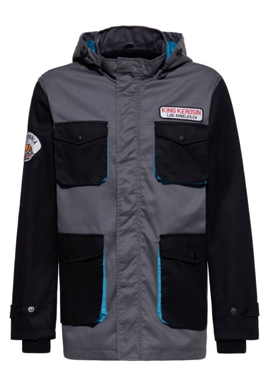 Veste mi-saison Rockabilly de King Kerosin - California - Veste - S à 4XL - pour Homme - anthracite - King Kerosin