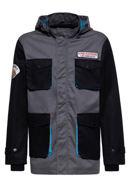Veste mi-saison Rockabilly de King Kerosin - California - Veste - S à 4XL - pour Homme - anthracite - King Kerosin