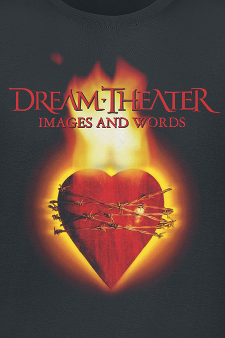 T-Shirt Manches courtes  de Dream Theater - Images & Words - Flaming Heart - S à 4XL - pour Homme - noir - Dream Theater - View 2