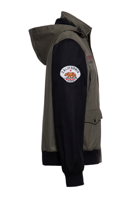 Veste mi-saison Rockabilly de King Kerosin - California - Veste à Capuche - S à 4XL - pour Homme - vert - King Kerosin - View 2