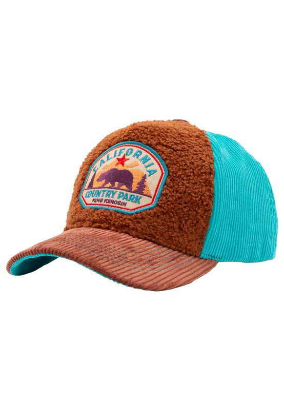 Casquette Rockabilly de King Kerosin - California Teddy Cord Full Fabric - pour Unisexe - marron - King Kerosin