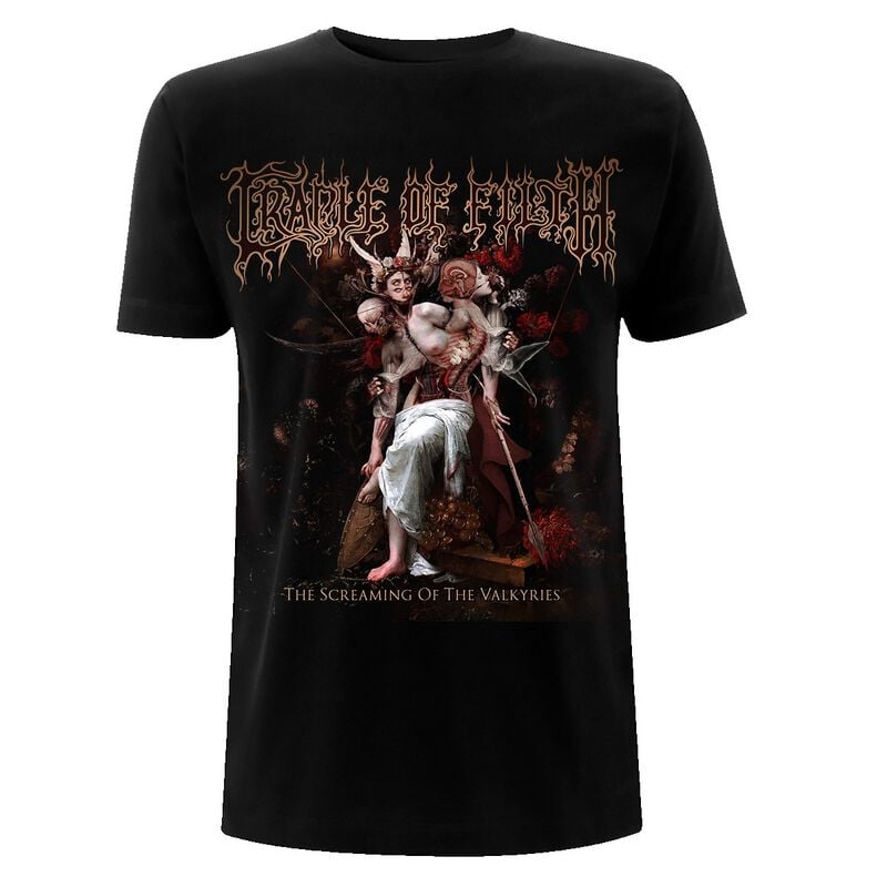 T-Shirt Manches courtes  de Cradle Of Filth - The Screaming Of The Valkyries - S à M - pour Homme - noir - Cradle Of Filth