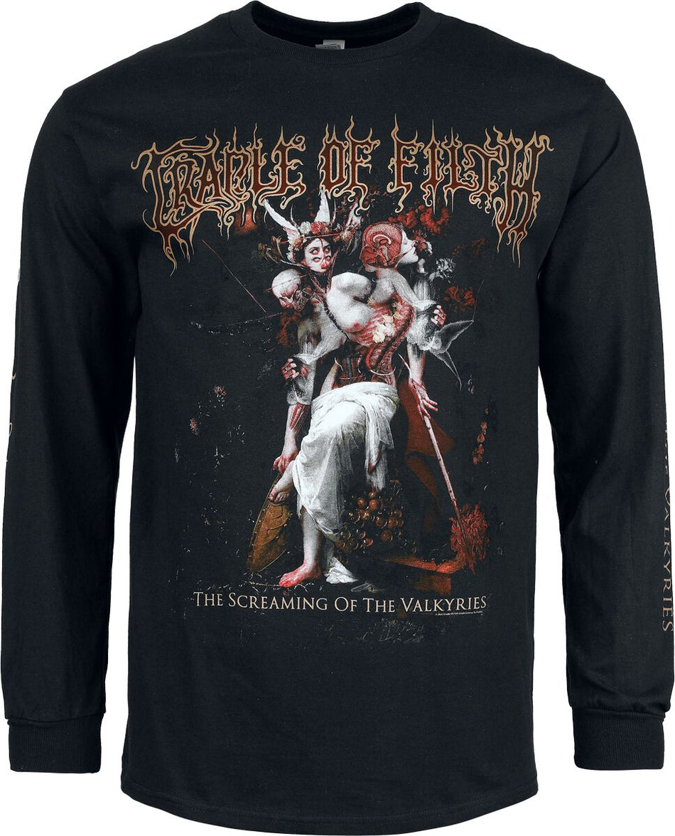 T-shirt manches longues  de Cradle Of Filth - The Screaming Of The Valkyries - S à XXL - pour Homme - noir - Cradle Of Filth