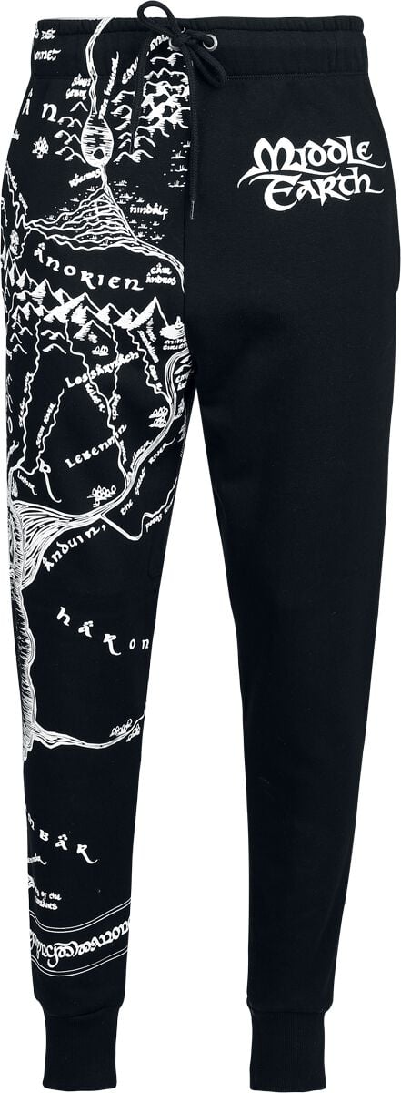 Bas de survêtement  de Le Seigneur Des Anneaux - Gondor / Rohan Map - S à 3XL - pour Homme - noir - Le Seigneur Des Anneaux