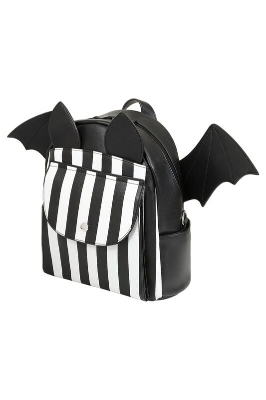 Sac à dos Gothic de Banned Alternative - Nightfall Bat - pour Femme - noir/blanc - Banned Alternative