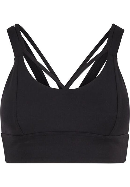 Bustier  de Urban Classics - Brassière de Sport Croisé - XS à XL - pour Femme - noir - Urban Classics