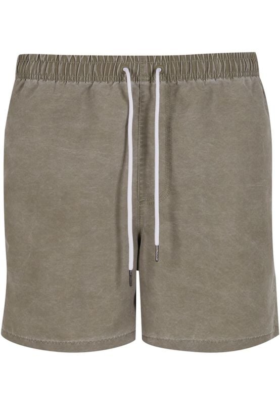 Short de bain  de Urban Classics - Washed Swim Shorts - S à M - pour Homme - olive - Urban Classics