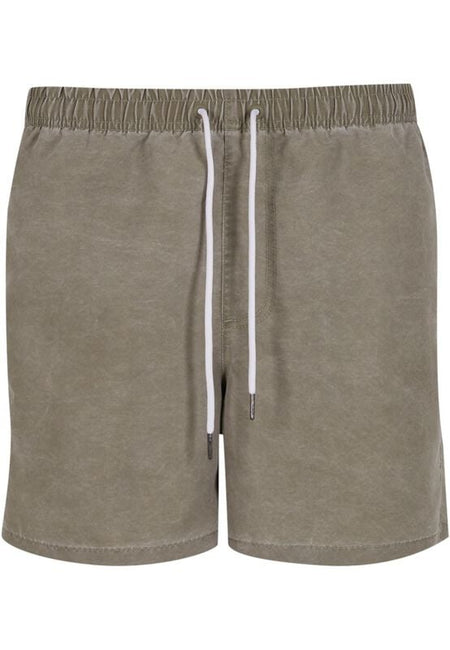 Short de bain  de Urban Classics - Washed Swim Shorts - S à M - pour Homme - olive - Urban Classics