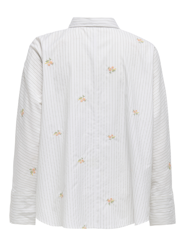 Chemise manches longues  de Only - ONLJOELLA GRACE L/S EMB SHIRT OX WVN - XS à L - pour Femme - blanc - Only - View 2