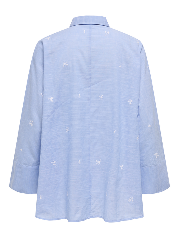 Chemise manches longues  de Only - ONLREGINA GRACE L/S EMB. SHIRT OX WVN - XS à L - pour Femme - bleu - Only - View 2