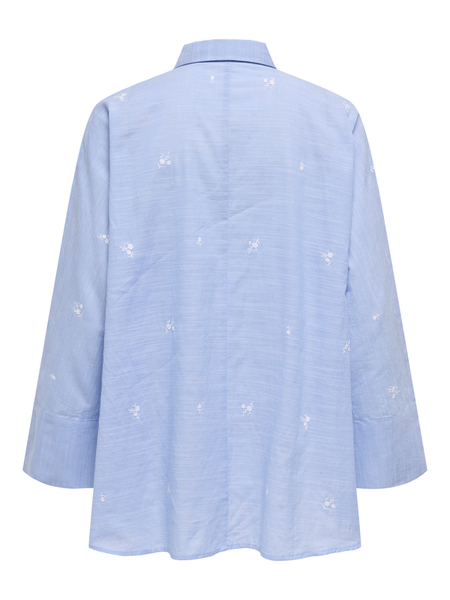 Chemise manches longues  de Only - ONLREGINA GRACE L/S EMB. SHIRT OX WVN - XS à L - pour Femme - bleu - Only - View 2