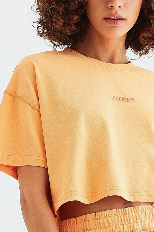 T-Shirt Manches courtes  de Rockupy - Lightness 2 - Lara - Crop Top - XS à XL - pour Femme - orange - Rockupy