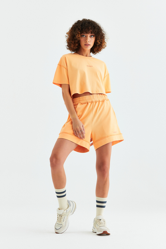 T-Shirt Manches courtes  de Rockupy - Lightness 2 - Lara - Crop Top - XS à XL - pour Femme - orange - Rockupy - View 2
